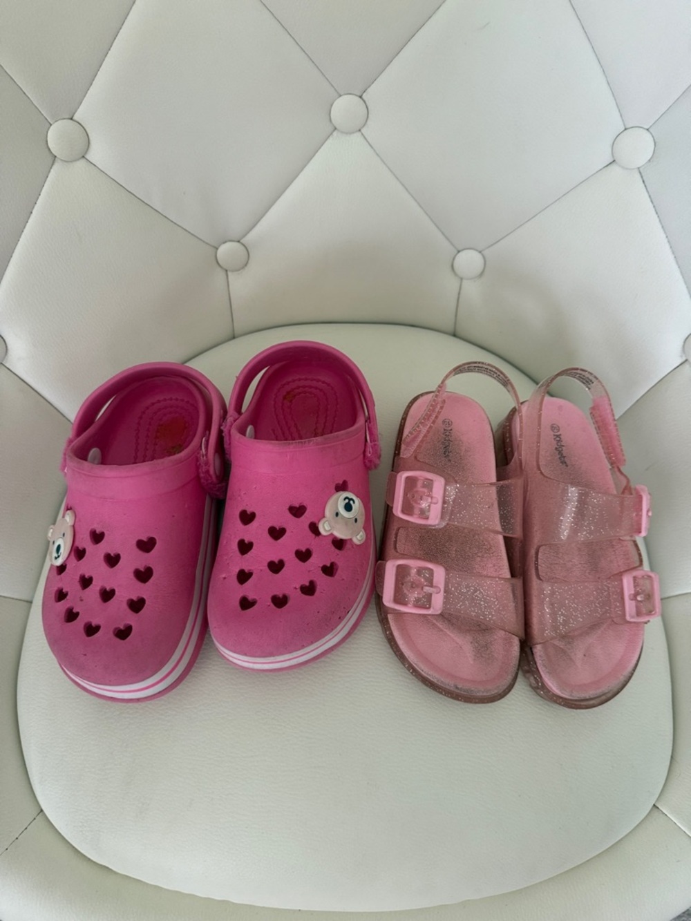 Kidgets Kids Pink Clog and Sandal Set Comfortable Summer Shoes Toddler Girls 10T - Picture 3 of 8